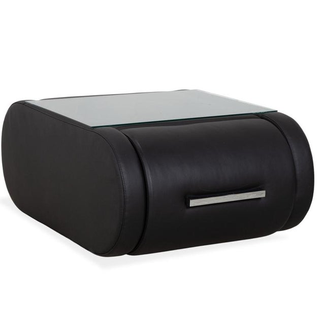 Joop! Swing Nightstand Side Table Sideboard Leather Black with Drawer and Shelf For Sale - Image 10 of 10