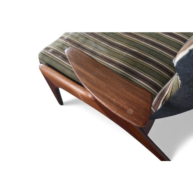 Mid 20th Century Attributed to Kurt Østervig Atomic Wingback Lounge Chair in Afromosia For Sale - Image 11 of 11