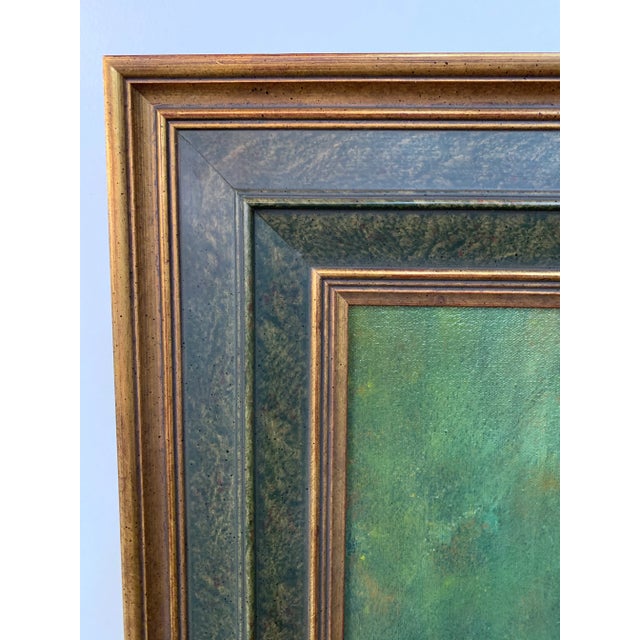 Figurative Oil on Canvas Painting of Farmer Woman by Well, Signed & Framed For Sale In New York - Image 6 of 13