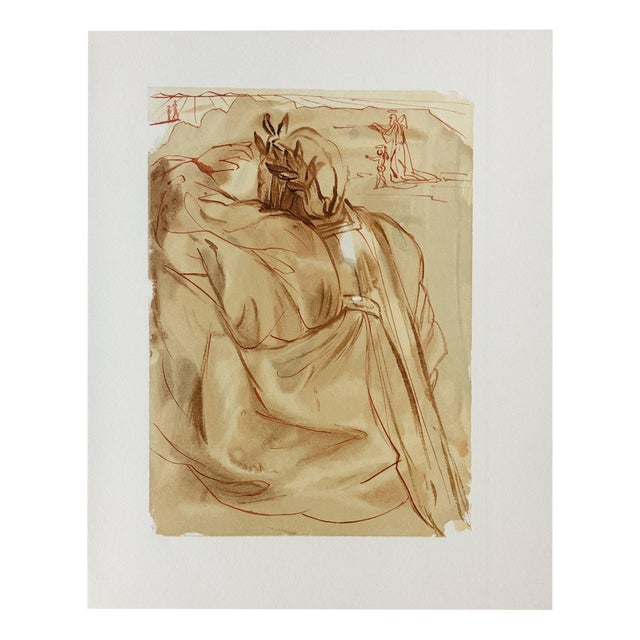 Salvador Dali, Dante's Repentance, Woodcut For Sale
