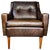 Vintage Danish Leather Lounge Chair by Georg Thams, 1960s For Sale