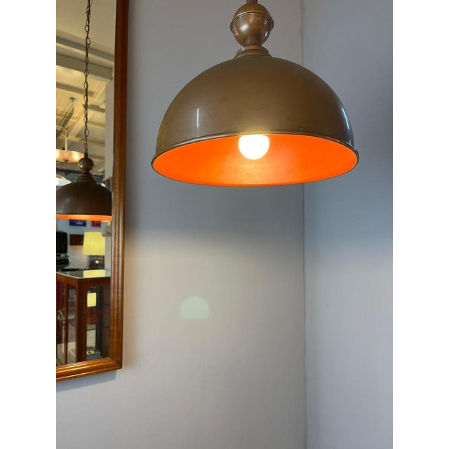Copper Hanging Lamp with Chain For Sale - Image 6 of 11