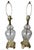 Hollywood Regency Attributed 1920s European Cut Crystal and Brass Urn Table Lamps – A Pair For Sale - Image 3 of 12