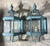 1980s Large Pair of Solid Handcrafted Wall-Mounted Brass Lantern 24”h X 11”w X 12”d For Sale - Image 5 of 12