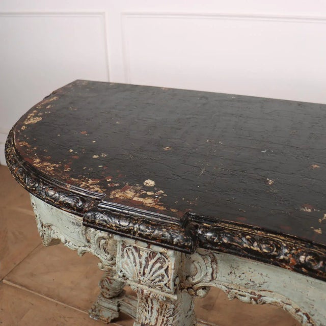 Spanish Painted Console Table, 1890s For Sale - Image 9 of 11