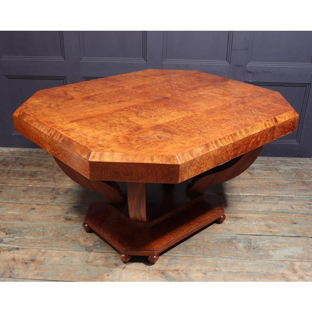 Art Deco Centre Table in Burr Yew, 1920s For Sale - Image 9 of 15