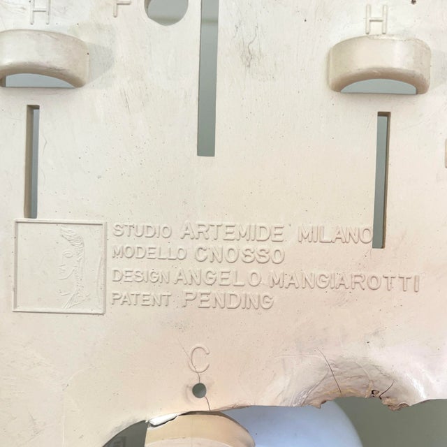 Plastic White Cnosso Wall Lamp by Angelo Mangiarotti for Artemide, 1960s For Sale - Image 7 of 8