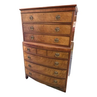 Authentic Kittinger Buffalo Mahogany Highboy Dresser For Sale