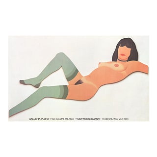 Tom Wesselmann Galleria Plura 23.75" X 39" Poster 1984 Pop Art Green For Sale
