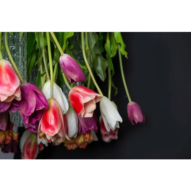 Metal Large Flower Power Ceiling Lamp with Murano Glass & Artificial Tulips from VGnewtrend For Sale - Image 7 of 8
