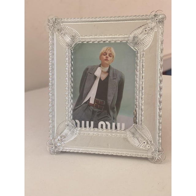 Transparent Photo Frame Mirror in Murano Glass by Simoeng For Sale - Image 8 of 18