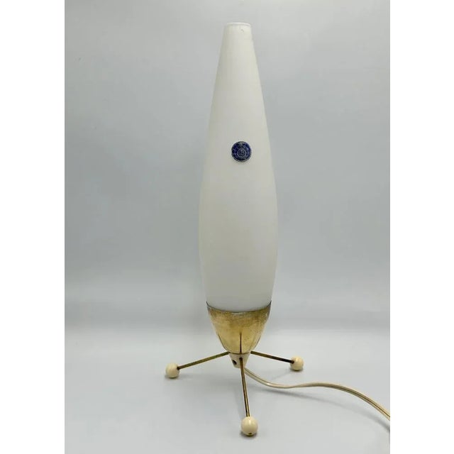 Mid-Century Bedside Table Lamp attributed to Stanislav Kučera for Kamenický Šenov, 1950s For Sale - Image 9 of 10