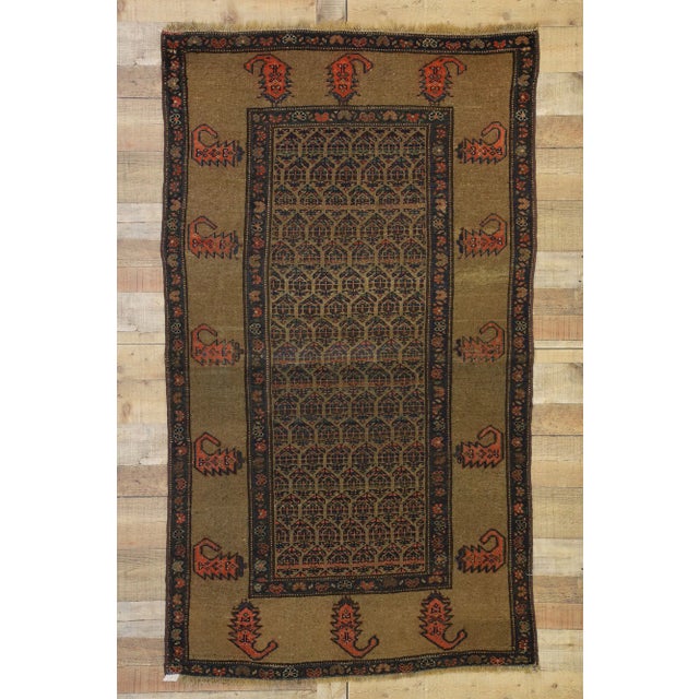 Brown Antique Persian Malayer Rug - 03'10 X 06'08 For Sale - Image 8 of 8