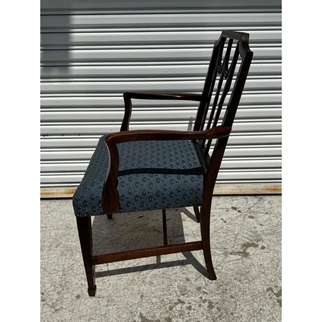 American Early 20th Century Duncan Phyfe Mahogany Lincoln Drape Armchair For Sale - Image 3 of 5
