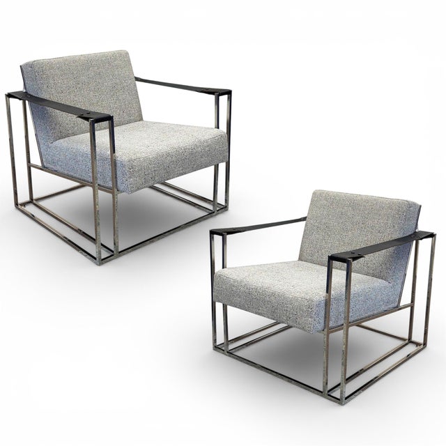 Contemporary Industrial Modern Bernhardt Dekker Lounge Chairs, a Pair For Sale - Image 3 of 13