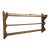 Oak Serpentine 2 Tier Farmhouse Wall Hanging Plate Rack Tea Cup Display Shelf 35" For Sale
