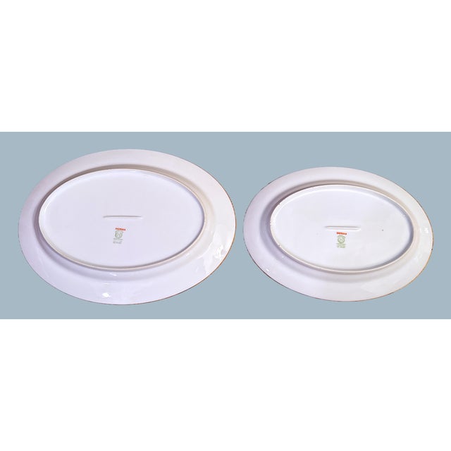 Ceramic 1940s Noritake Sheridan Oval Serving Platters – Set of 2 – Floral Gold Trim For Sale - Image 7 of 9