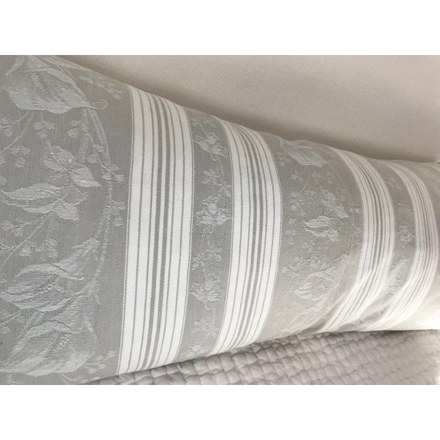 Vintage soft cotton paisley table linen made into pillow with white linen backing. Hidden zipper. Feather/down insert. A...