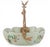 Green Floral Vine Painted Porcelain Bowl With Bronze Ormolu Basket Handle For Sale - Image 8 of 11