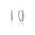 18k White Gold Natural Round Diamond Hoop Earrings for Women- 2 Pieces For Sale In New York - Image 6 of 14