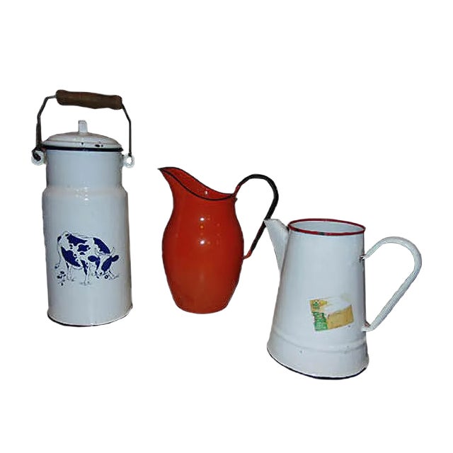 Mid-Century Industrial Jugs, Set of 3 For Sale