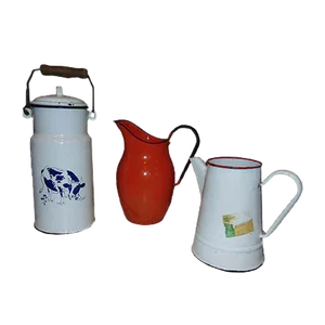 Mid-Century Industrial Jugs, Set of 3