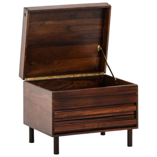 Wood Side Table / Storage Box by Gunnar Myrstrand for Källemo, Sweden For Sale - Image 7 of 7