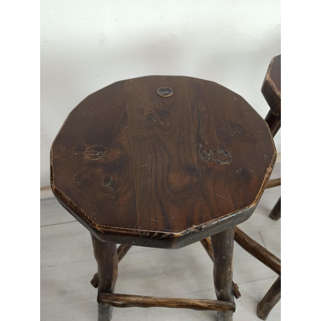 Brutalist Bar Stools, 1970s, Set of 4 For Sale - Image 6 of 17