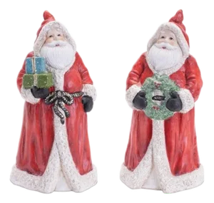 Hooded Terracotta Santa Figurine (Set of 2)