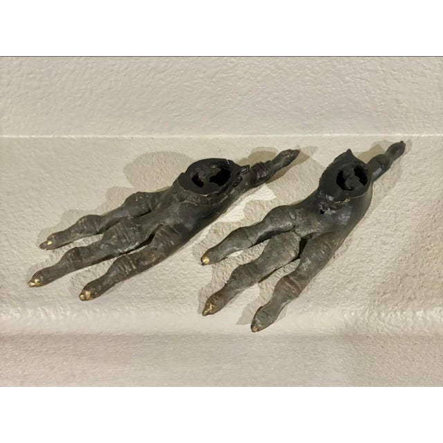 Unique Pair of Bronze Chicken Feet, Perfect for Chicken or Foot Lovers For Sale - Image 4 of 5
