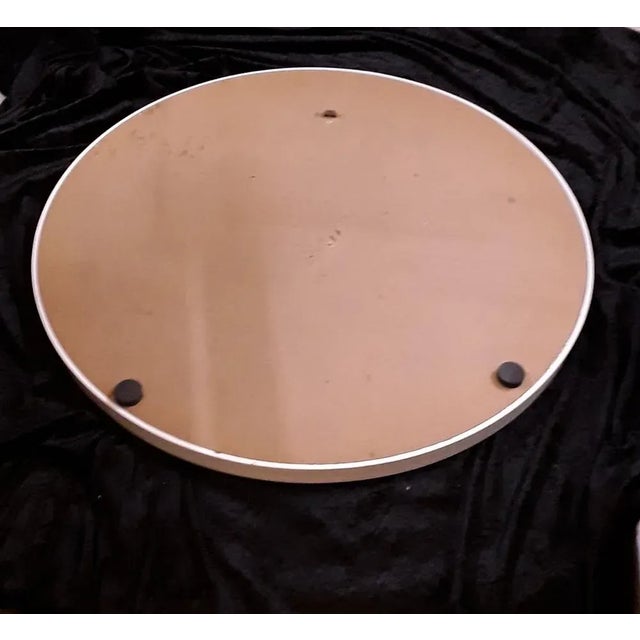 Vintage Wall Mirror with a White Frame, 1970s For Sale - Image 4 of 5