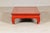 Red Vintage Chinese Low Red Lacquer Table with Chow Legs and Scalloped Apron For Sale - Image 8 of 11
