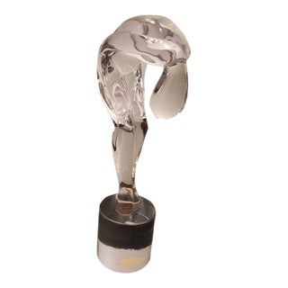 Elegant Renato Anatra Modernist Crystal Torso Sculpture – Arte ’80 Murano For Sale