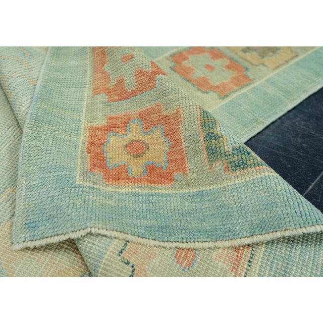 Textile Turkish Oushak Rug 4'11" x 17'3" #20007 For Sale - Image 7 of 8