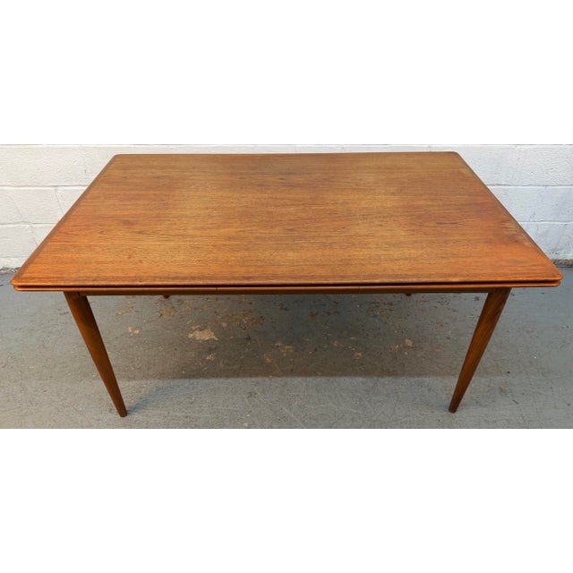 Brown Mid 20th Century Skovmand & Andersen for Moreddi Teak Draw-Leaf Dining Table For Sale - Image 8 of 17