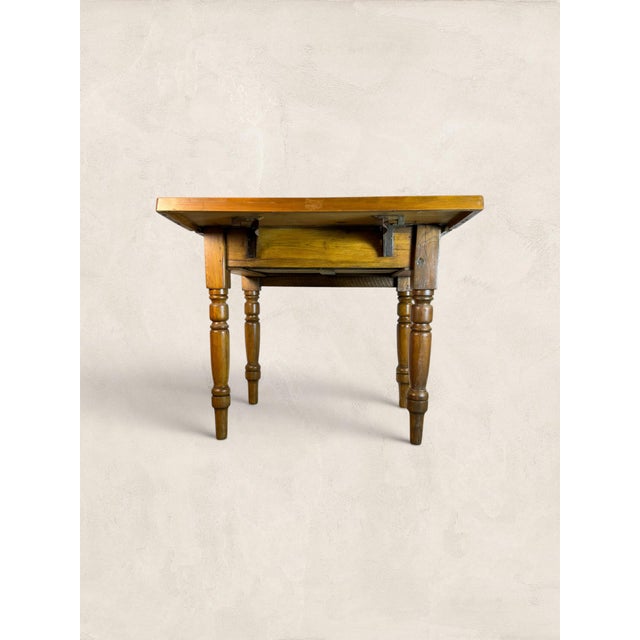 Victorian Antique Victorian Pine Drop-Leaf Kitchen Table For Sale - Image 3 of 12