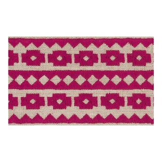 Sample - Schumacher Talitha Tape in Fuchsia on Natural For Sale
