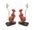 Chinoiserie Porcelain Sculpture Chinese Red Rooster Table Lamp For Sale - Image 3 of 12