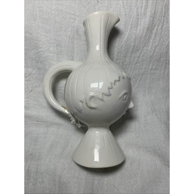 Vintage 1960s Japanese Midcentury MCM Nippon Yoko Boeki Vase Face Head Japan For Sale - Image 4 of 7