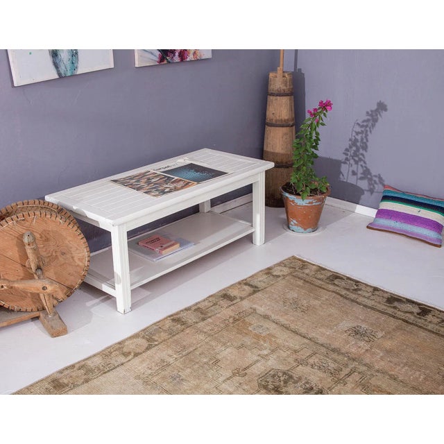 Washed Out Vintage Turkish Kars Rug For Sale In Los Angeles - Image 6 of 6