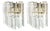 Vintage Murano Glass and Chromed Metal Wall Sconces, Italy, 1960s, Set of 2 For Sale