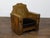 Early 20th Century Moroccan 1900s Club Chair with Geometric Bone Inlay and Cushion For Sale - Image 5 of 12
