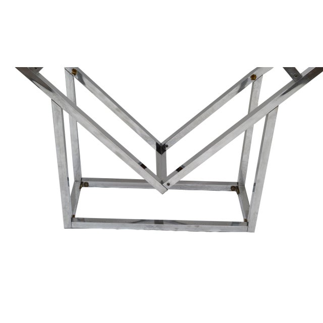 1970s Chrome Geometric Diamond Shaped Etagere For Sale In Miami - Image 6 of 9