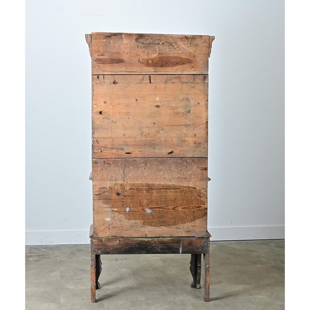 Swedish 18th Century Painted Cabinet on Stand For Sale - Image 11 of 12