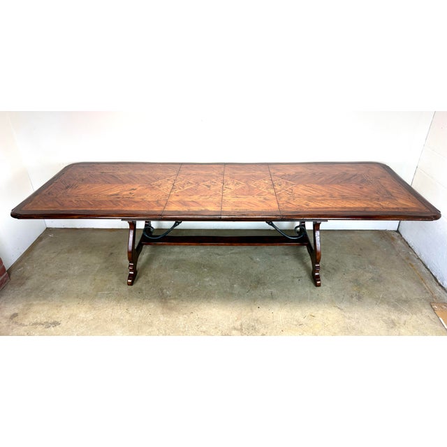 Farmhouse Theodore Alexander Castle Bromwich English Style Extendable Dining Table With 2 Leaves For Sale - Image 3 of 14