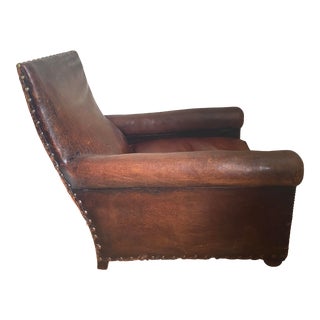 Restoration Hardware Edward Leather Chair For Sale