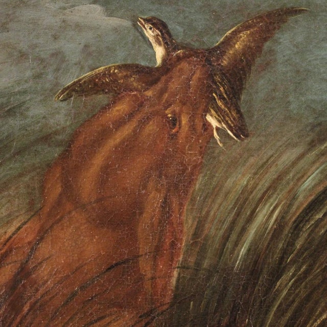 French Artist, Landscape with Dog, 1750, Oil on Canvas, Framed For Sale - Image 12 of 16