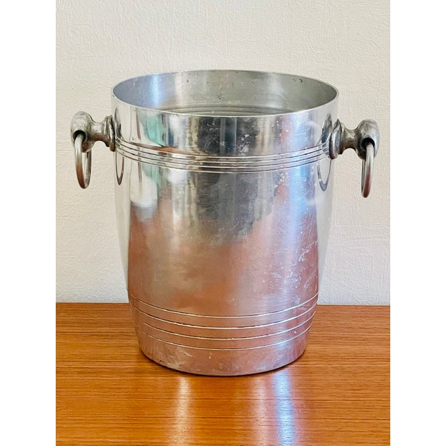 Silver Vintage Silvered Metal Moet & Chandon Champagne Bucket by Argit, 1950s For Sale - Image 8 of 18