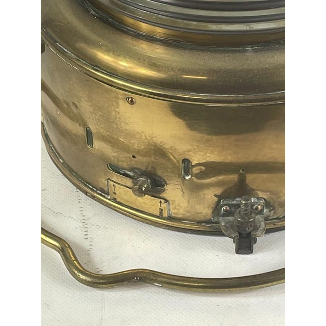 Large Antique Navigation Light Working on Oil from Nippon Sento For Sale - Image 6 of 11