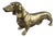 Bronze Dachshund Dog Sculpture with Polished Gold Finish For Sale